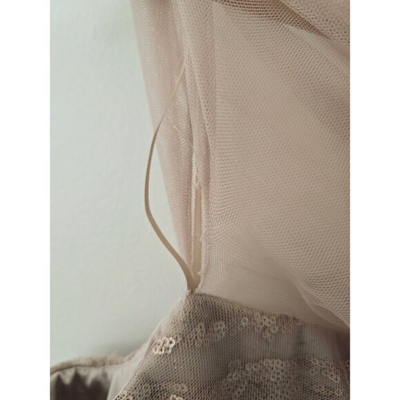 Rickie Freeman Teri Jon Campaign Sequin Off The Shoulder Gown Dress 18 ALTERED - Picture 9 of 13